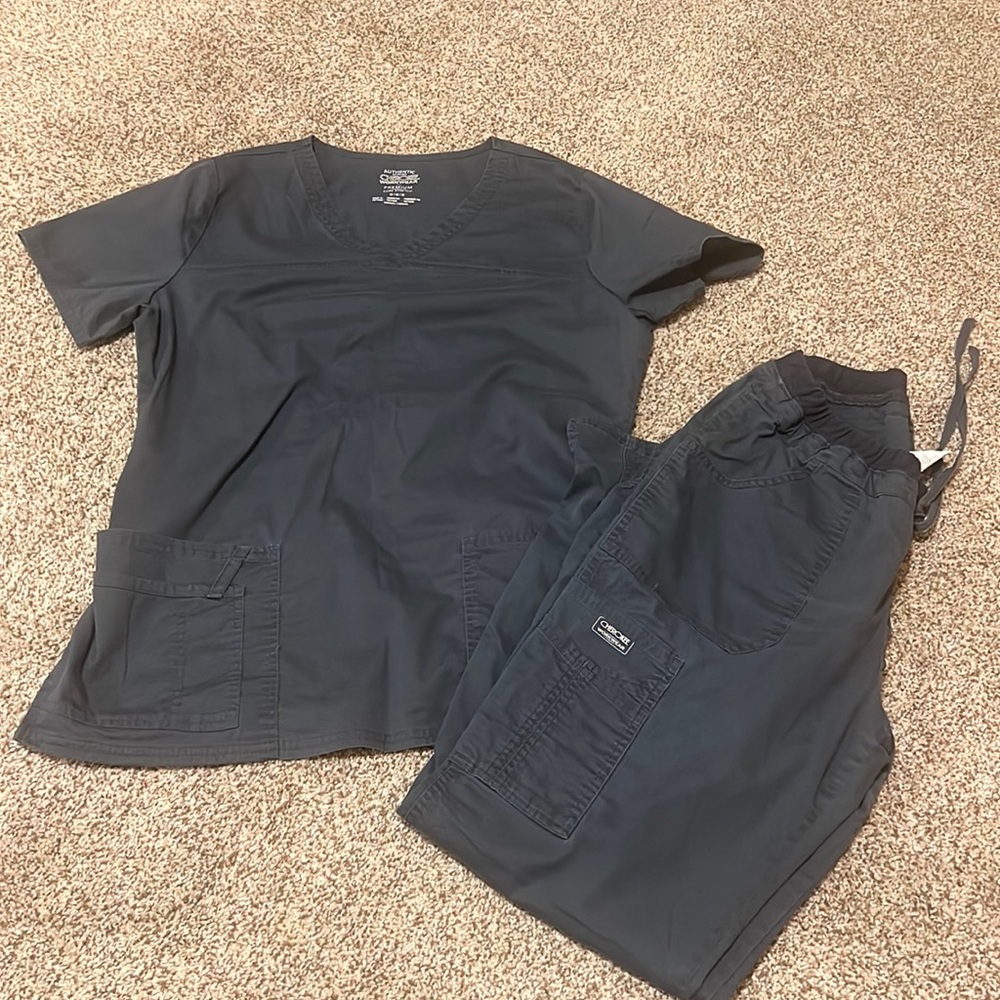 Gray Women's Scrub Set